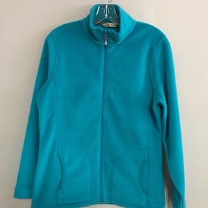 Woolrich petite fleece jacket turquoise blue